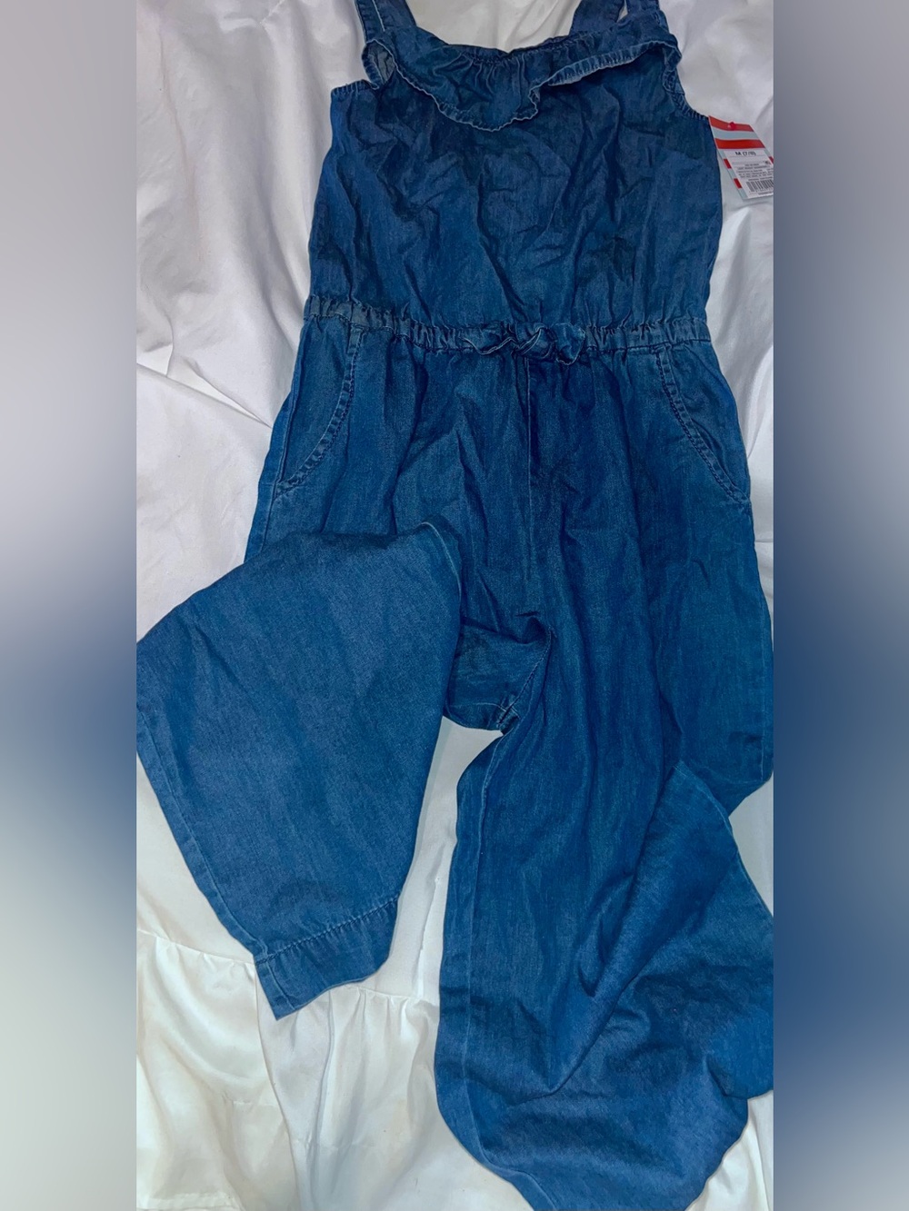 Girls Denim Jumpsuit Romper - Girls Cat & Jack Size: 7/8